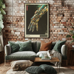 Futuristic Robotic Hand Art Print Poster for Home Decor PosterGoat