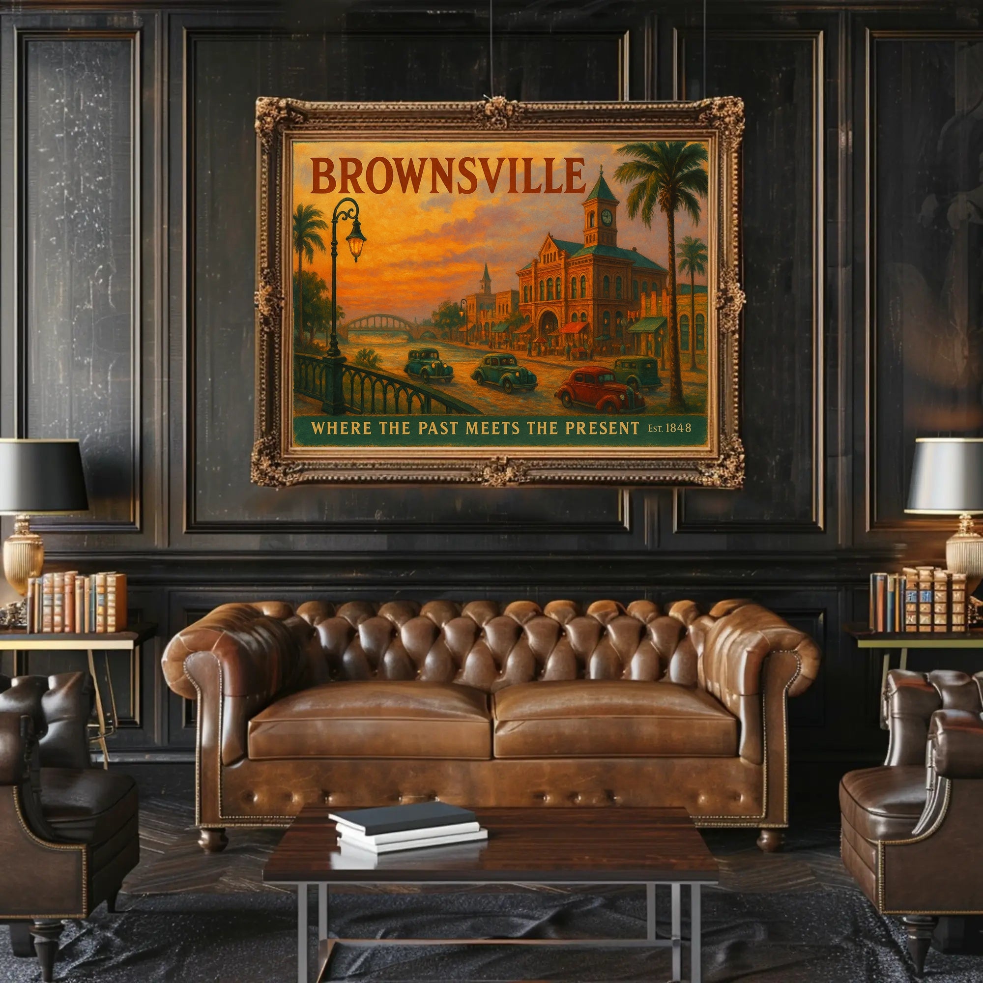 Brownsville Travel Poster Art Print