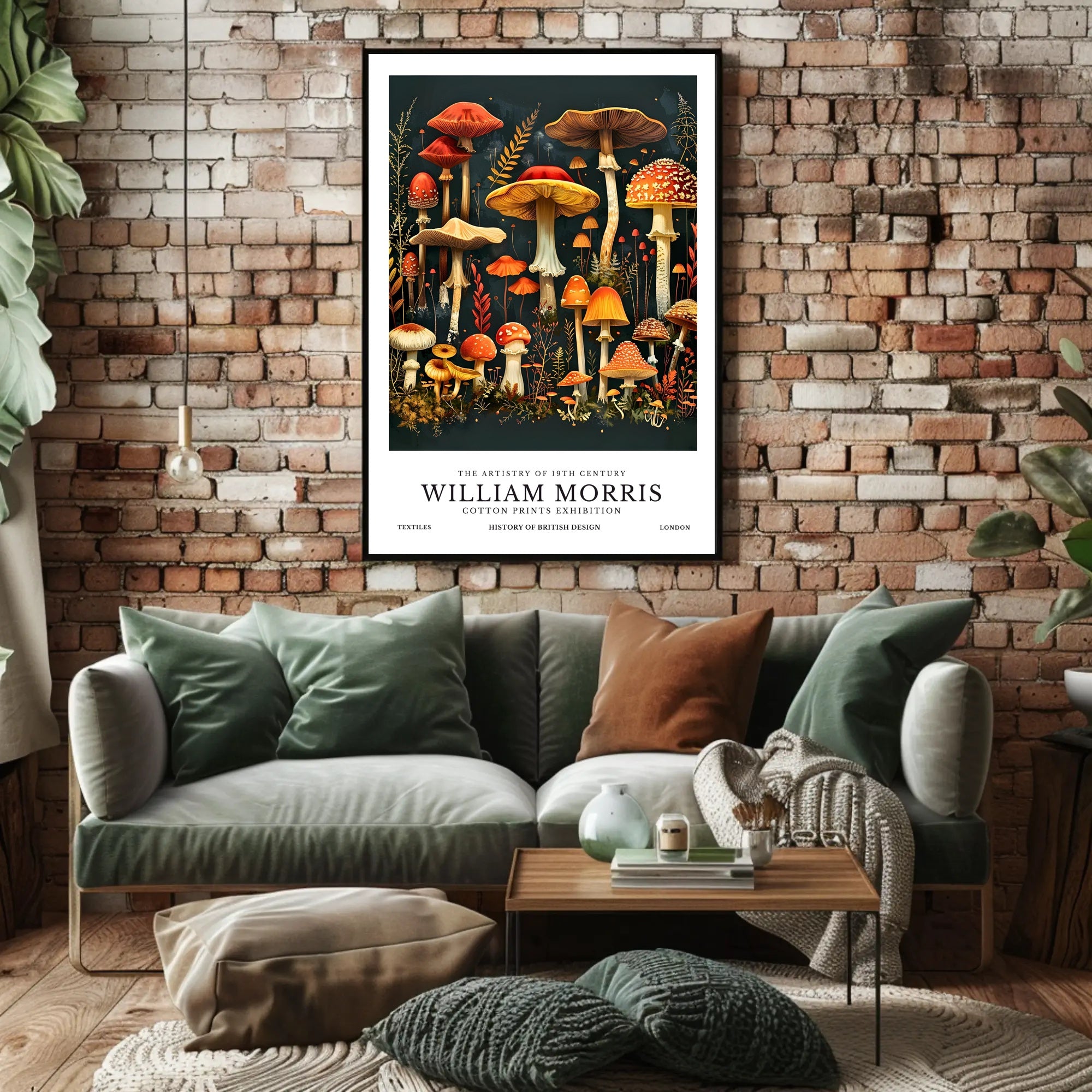 William Morris Cotton Prints Exhibition Poster