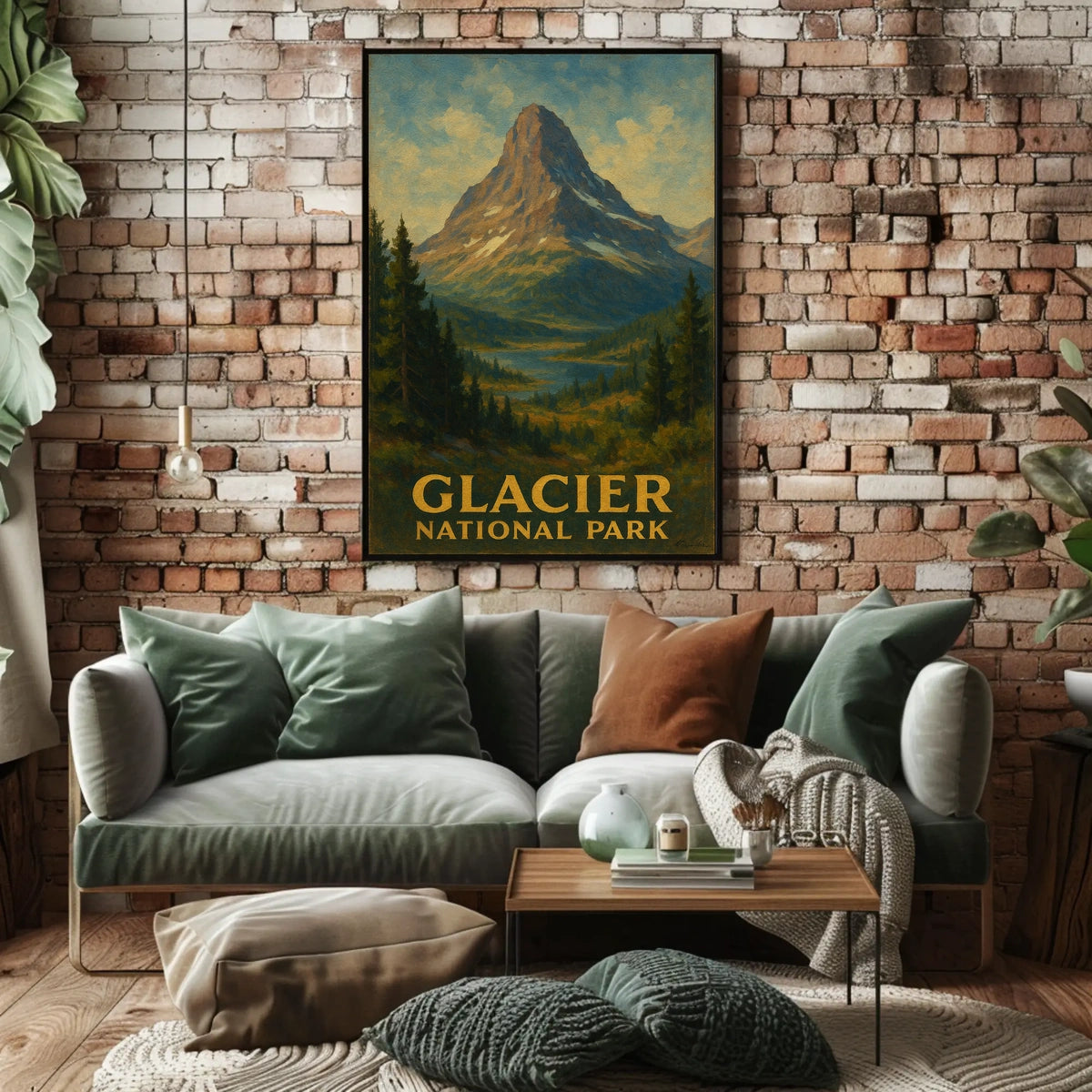 Glacier National Park Scenic Wilderness Landscape Majestic Wanderlust Glacial Views Poster