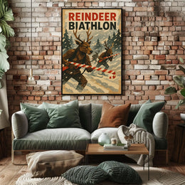 Reindeer Biathlon Poster