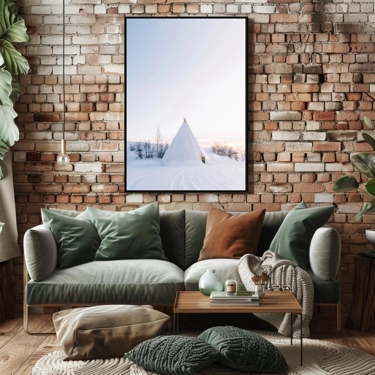 Tranquil Winter Landscape Minimalistic Artistic Poster