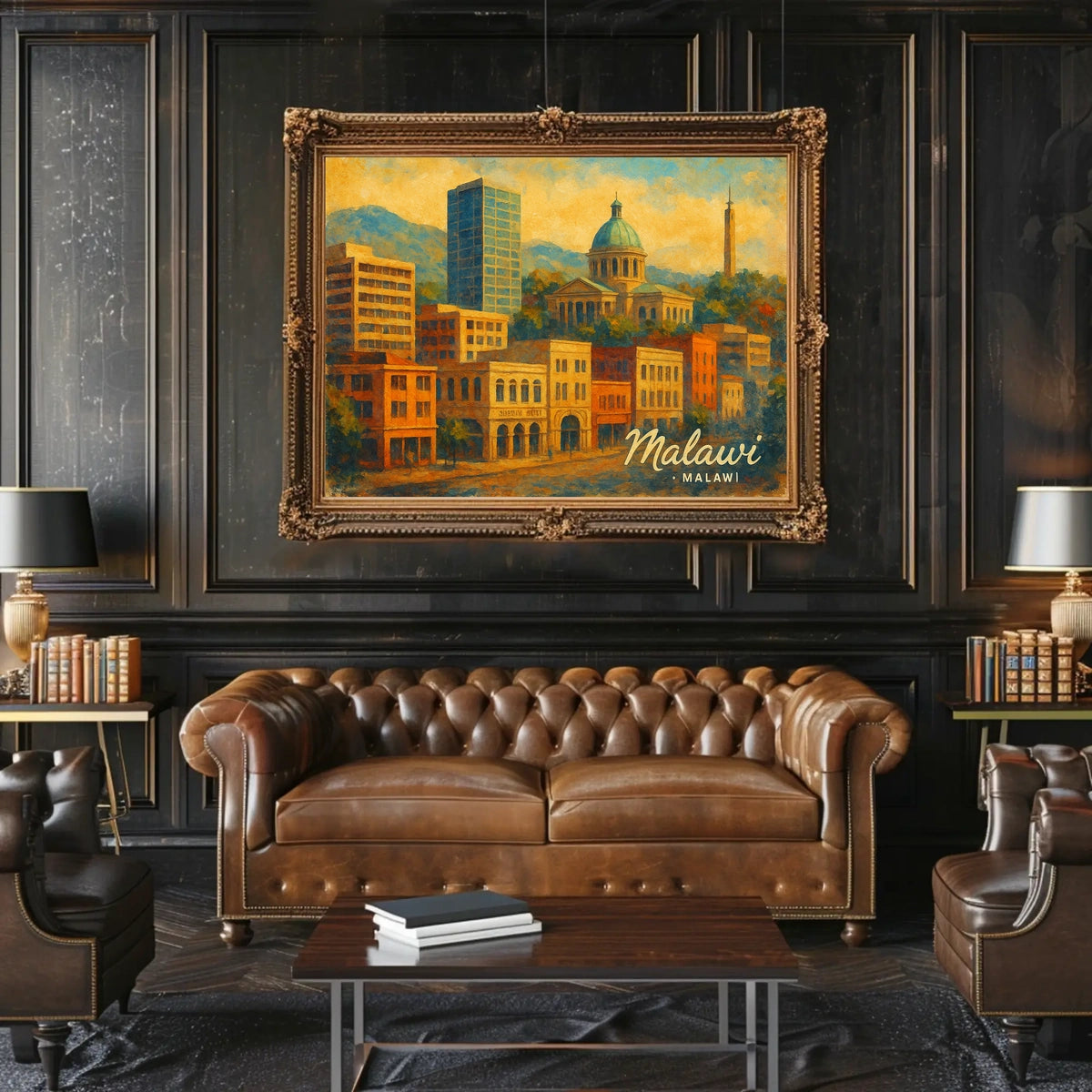 Malawi Cityscape Travel Photography Poster