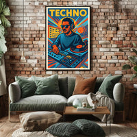 Techno Vibes Poster PosterGoat