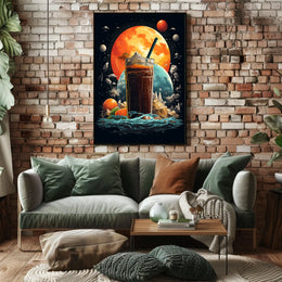 Cosmic Beverage Adventure Poster