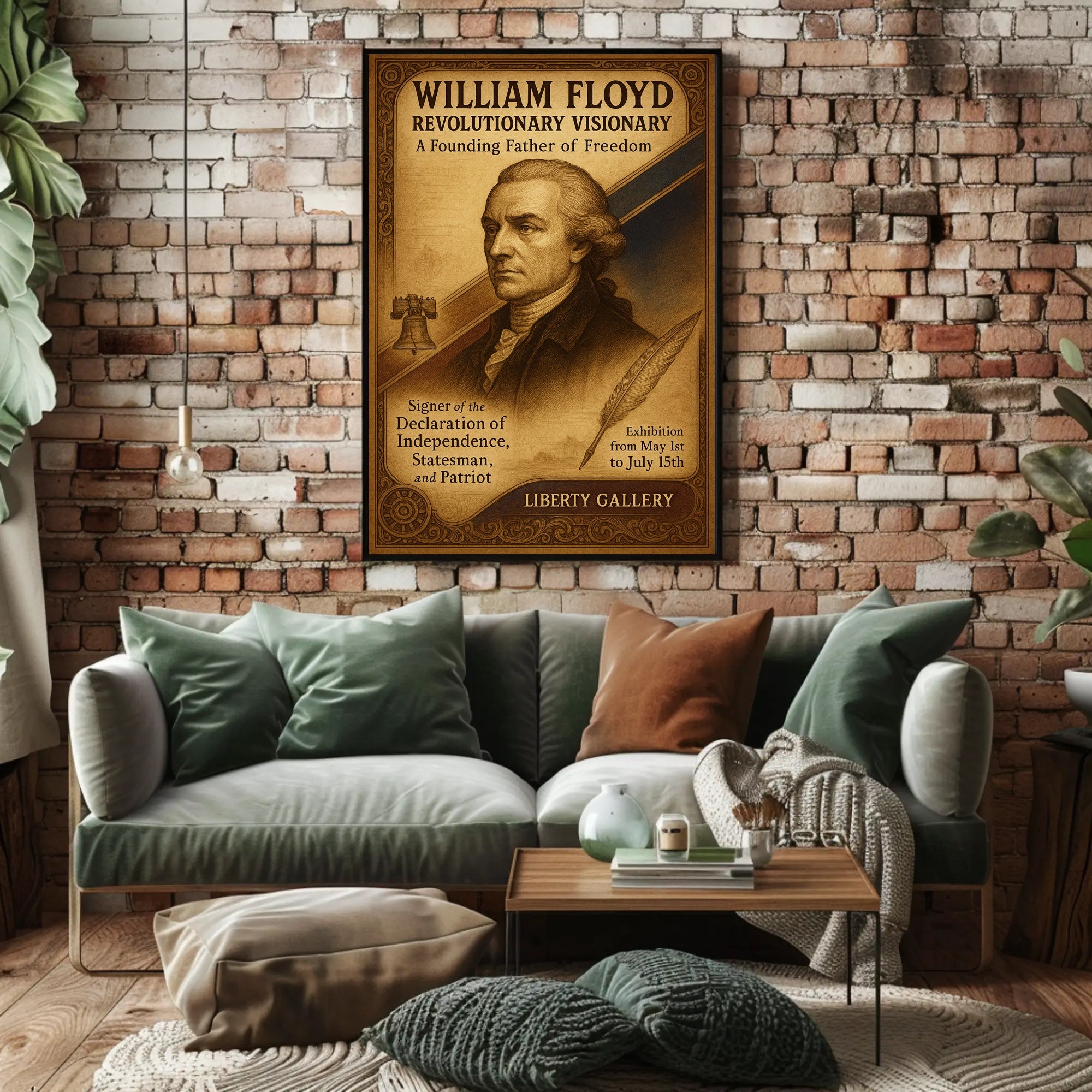 American Independence Historical Figure Vintage Patriotic Poster
