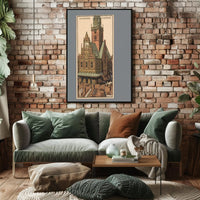 Kaaswaag in Alkmaar Illustration Poster PosterGoat