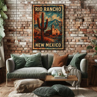 Rio Rancho Desert Landscape New Mexico Realism Poster