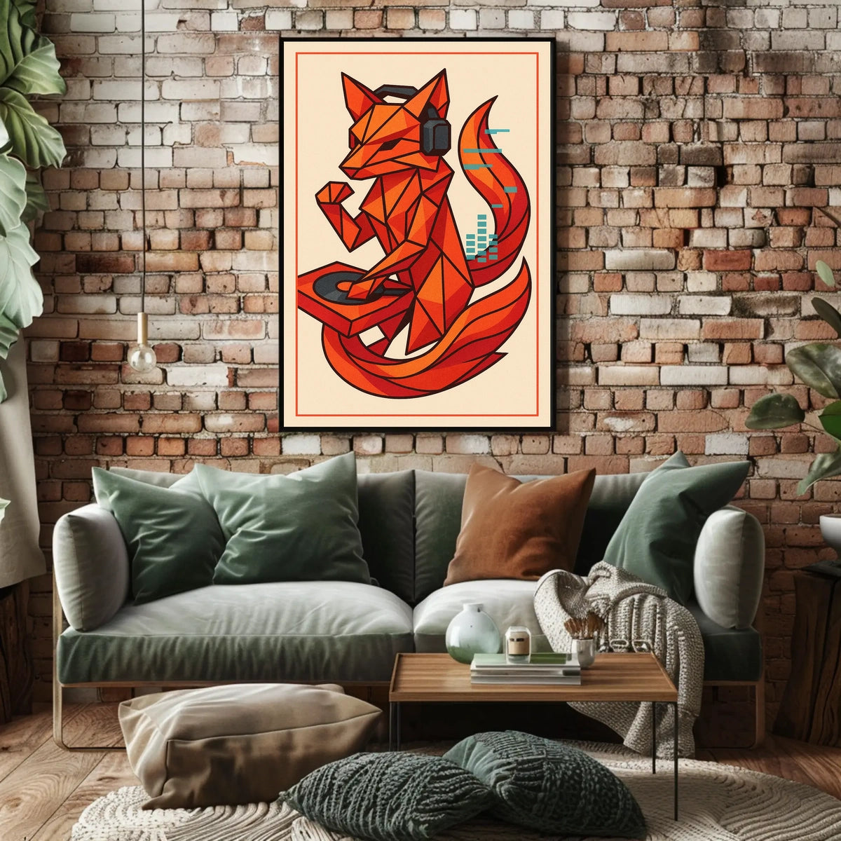 Geometric Dj Fox Poster