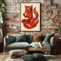 Geometric Dj Fox Poster