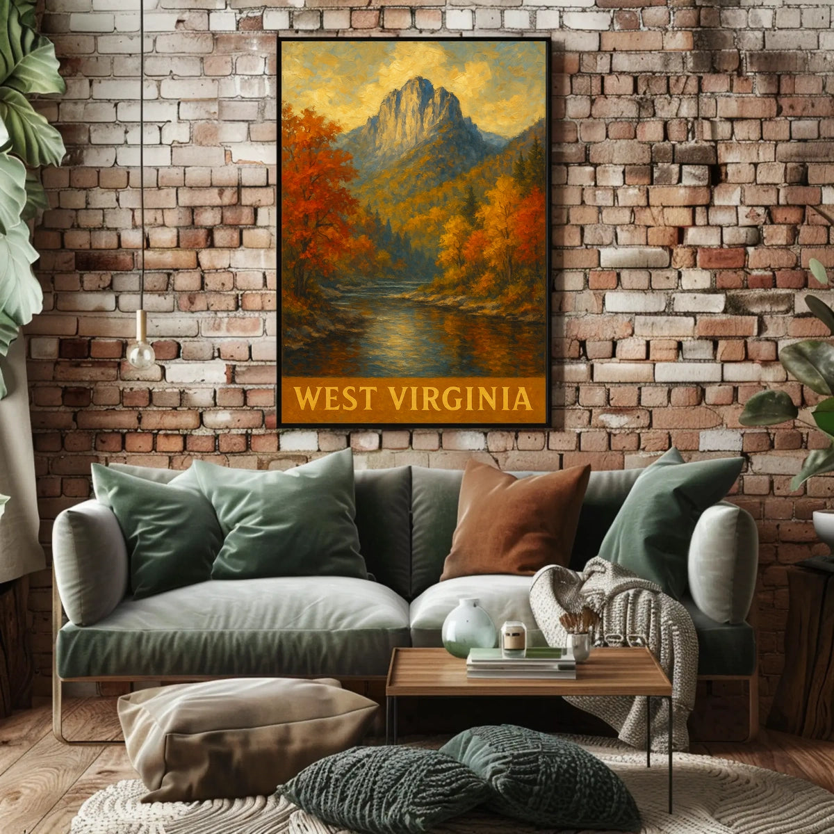 Vintage Autumn Splendor West Virginia Poster