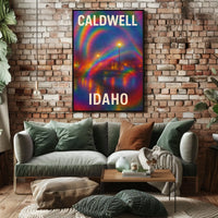 Caldwell Idaho Wanderlust Travel Impressionism Poster