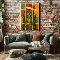 Festive Feline Fun Poster