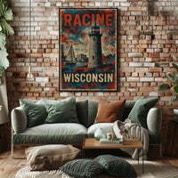 Racine, Wisconsin Lighthouse Poster