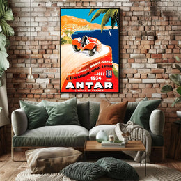 Monte Carlo Rally Advertisement Poster