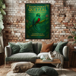 Resplendent Quetzal Guardian of the Emerald Forest Poster