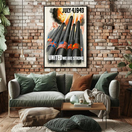 World War II Patriotic Art: Powerful Historical Poster