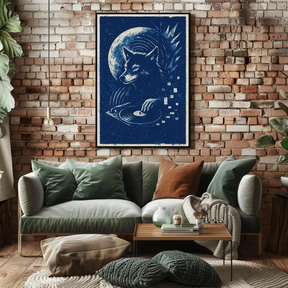 Moonlit Dj Wolf Poster