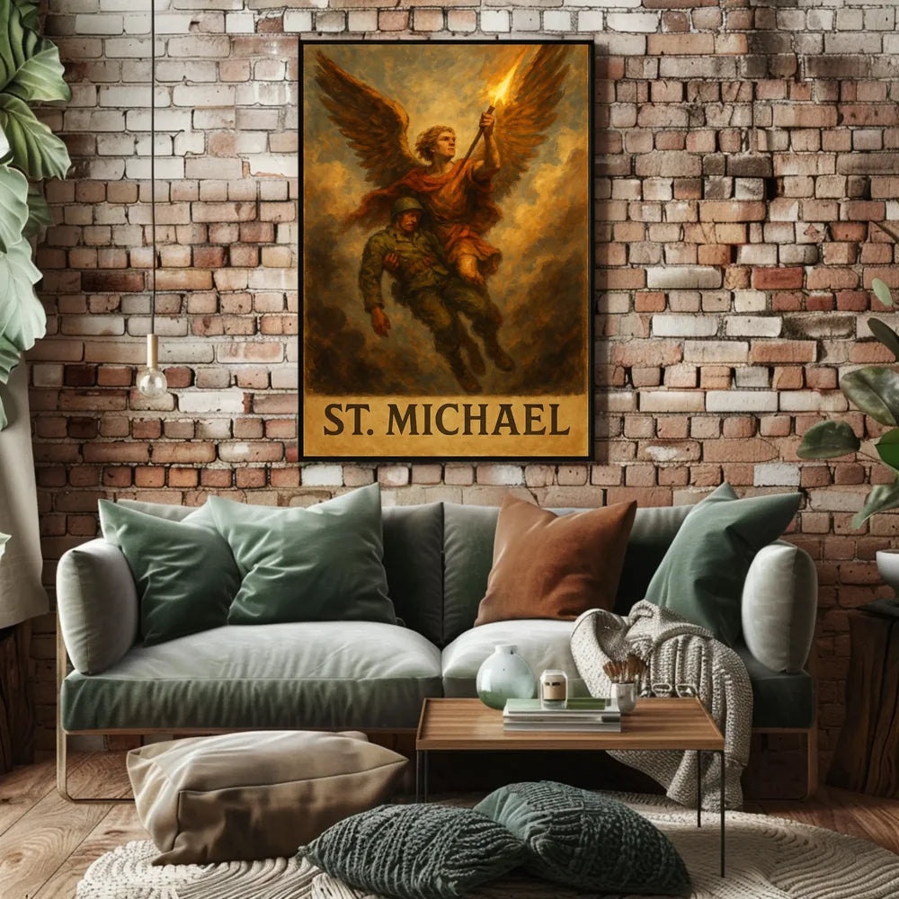 Saint Michael Archangel Spiritual Art Poster