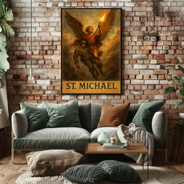 Saint Michael Archangel Spiritual Art Poster