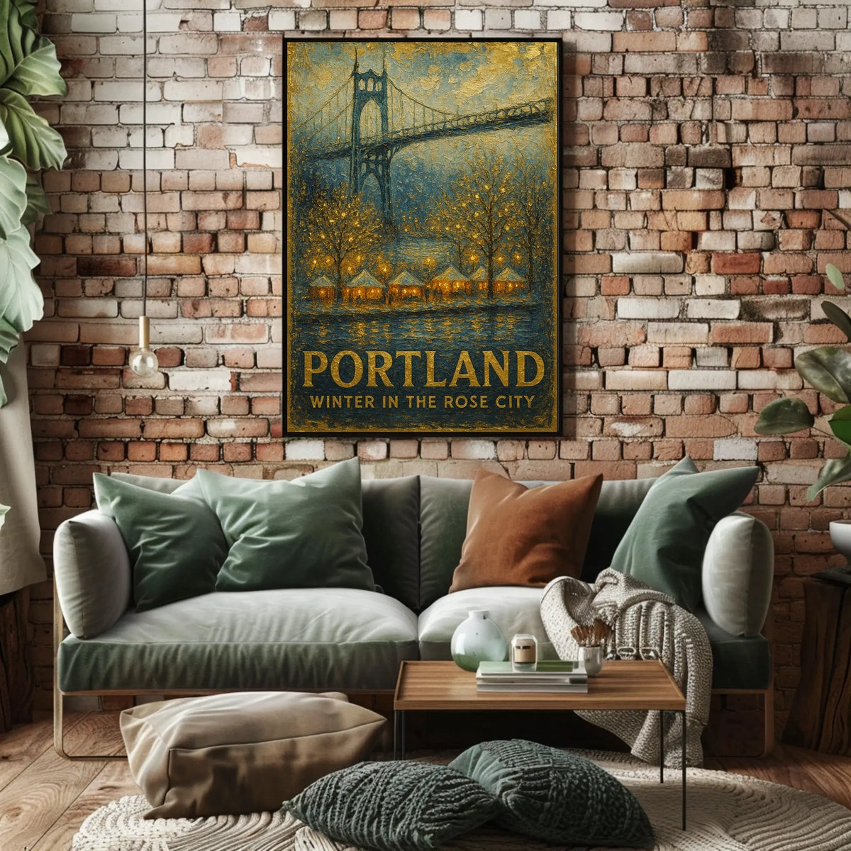Portland Winter In The Rose City Poster
