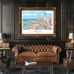 Valencia Coastal View Poster PosterGoat