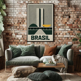 Brasil Modernist Architecture Wall Art Print PosterGoat