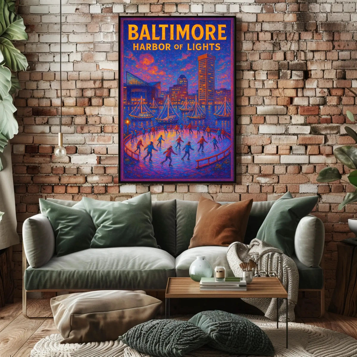 Baltimore Harbor of Lights Poster