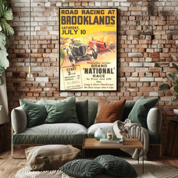 Road Racing at Brooklands Poster