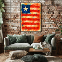 Abstract American Flag Poster