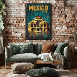 Mexico City Architectural Poster