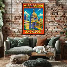 Mississippi State Capitol Jackson Poster