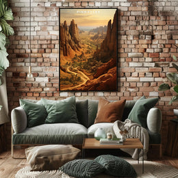 Pinnacles National Park Travel Poster Vintage Print