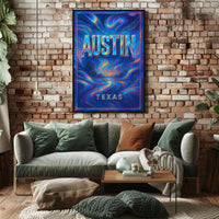 Austin, Texas A Vibrant Journey Poster