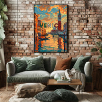 Venice Gondolas and Canals Travel Poster