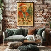 Christmas Cheer with Stylish Santa in Festive Poster