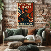 World War II Patriotic Military Recruitment Poster PosterGoat