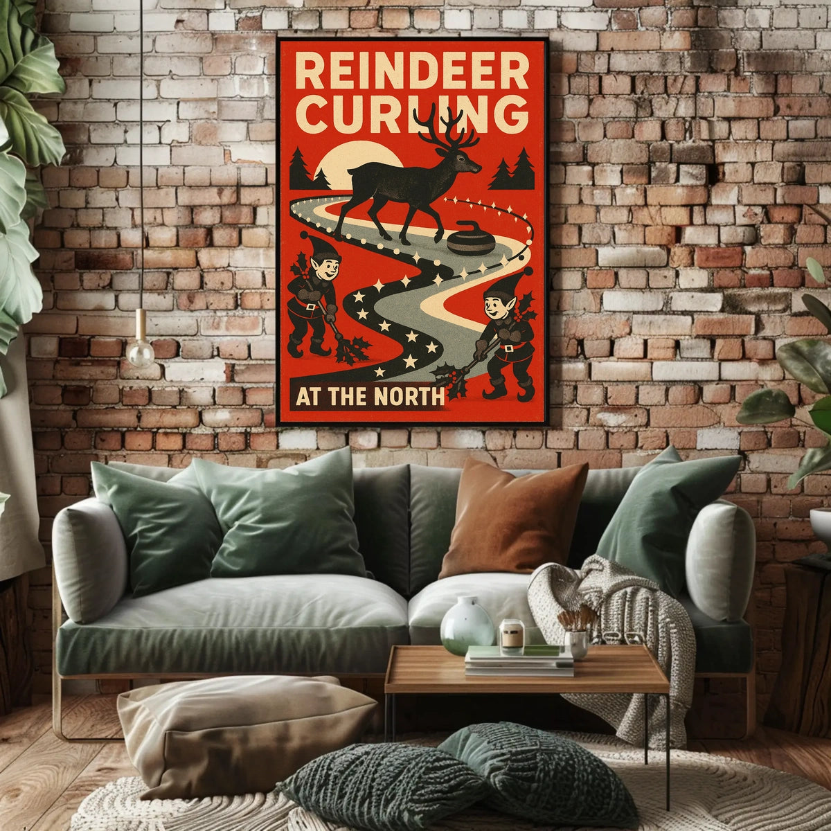 Reindeer Curling Extravaganza Poster
