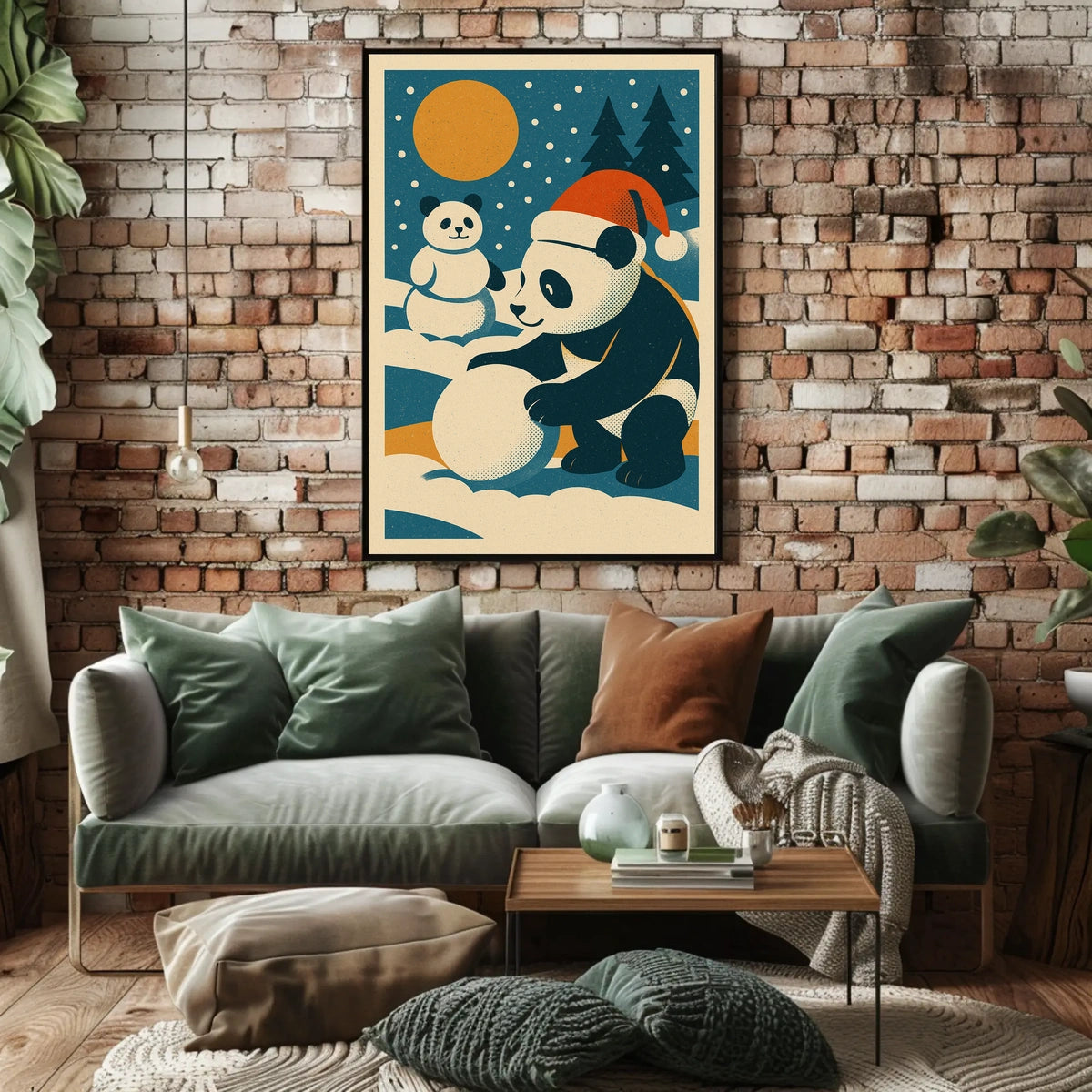 Winter Wonderland with Pandas Poster