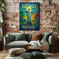 Celebration of Brazil vibrant cultural heritage poster