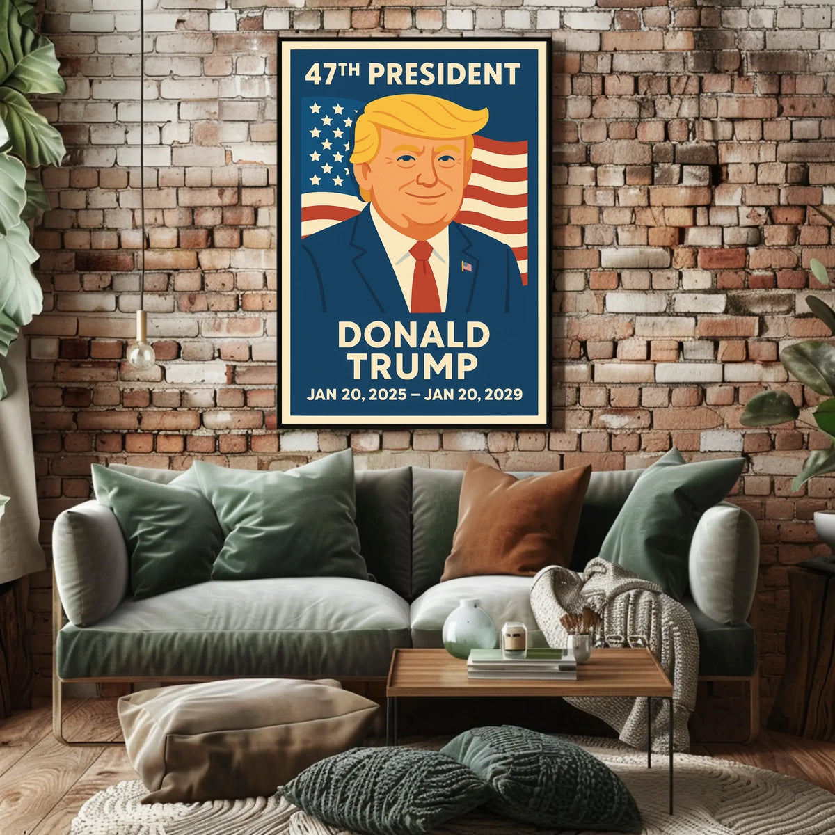 Patriotic American Presidency Modern Political Art Poster