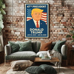 Patriotic American Presidency Modern Political Art Poster