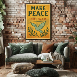 Peace Dove Vintage Poster: Make Peace Not War