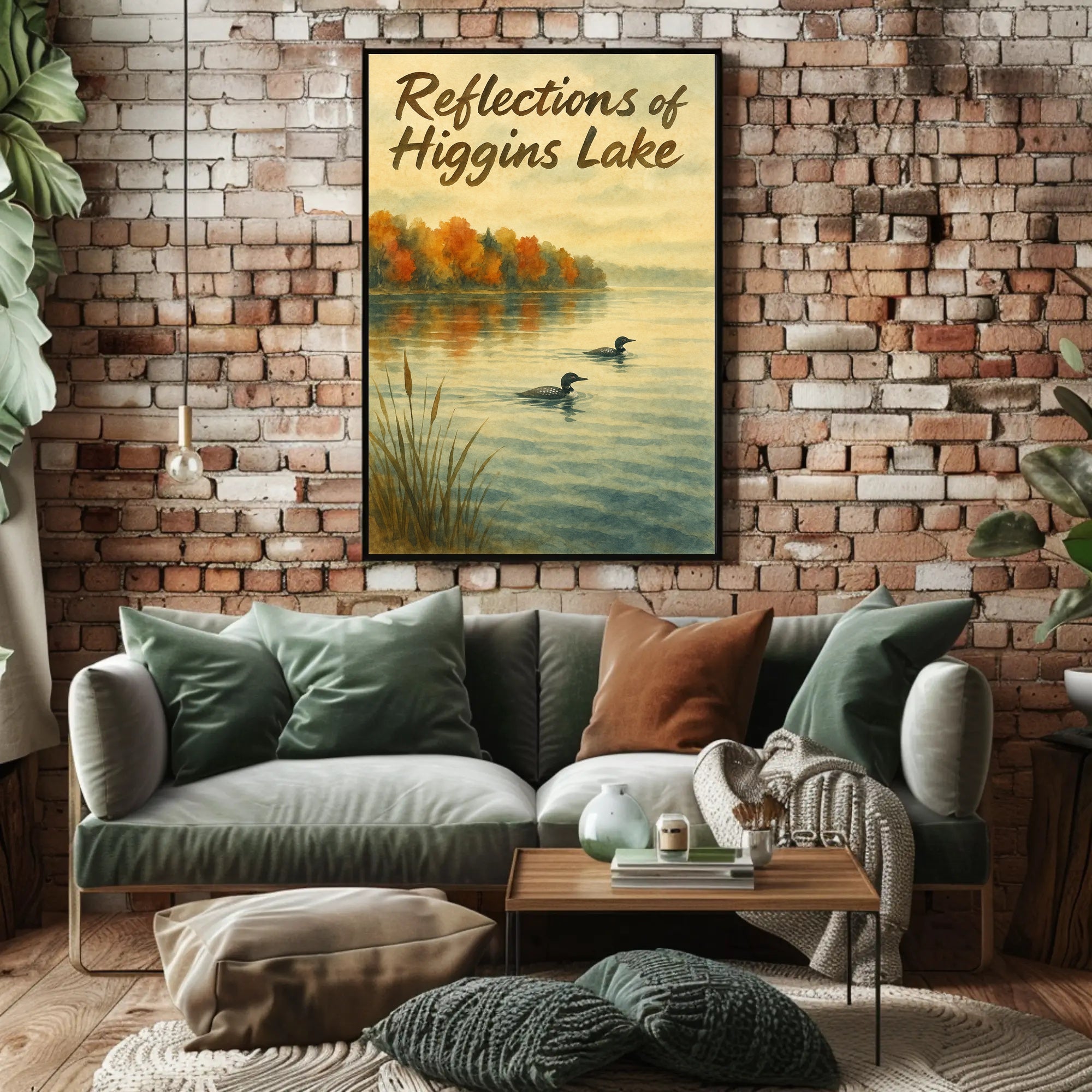 Reflections of Higgins Lake Nature-Themed Poster
