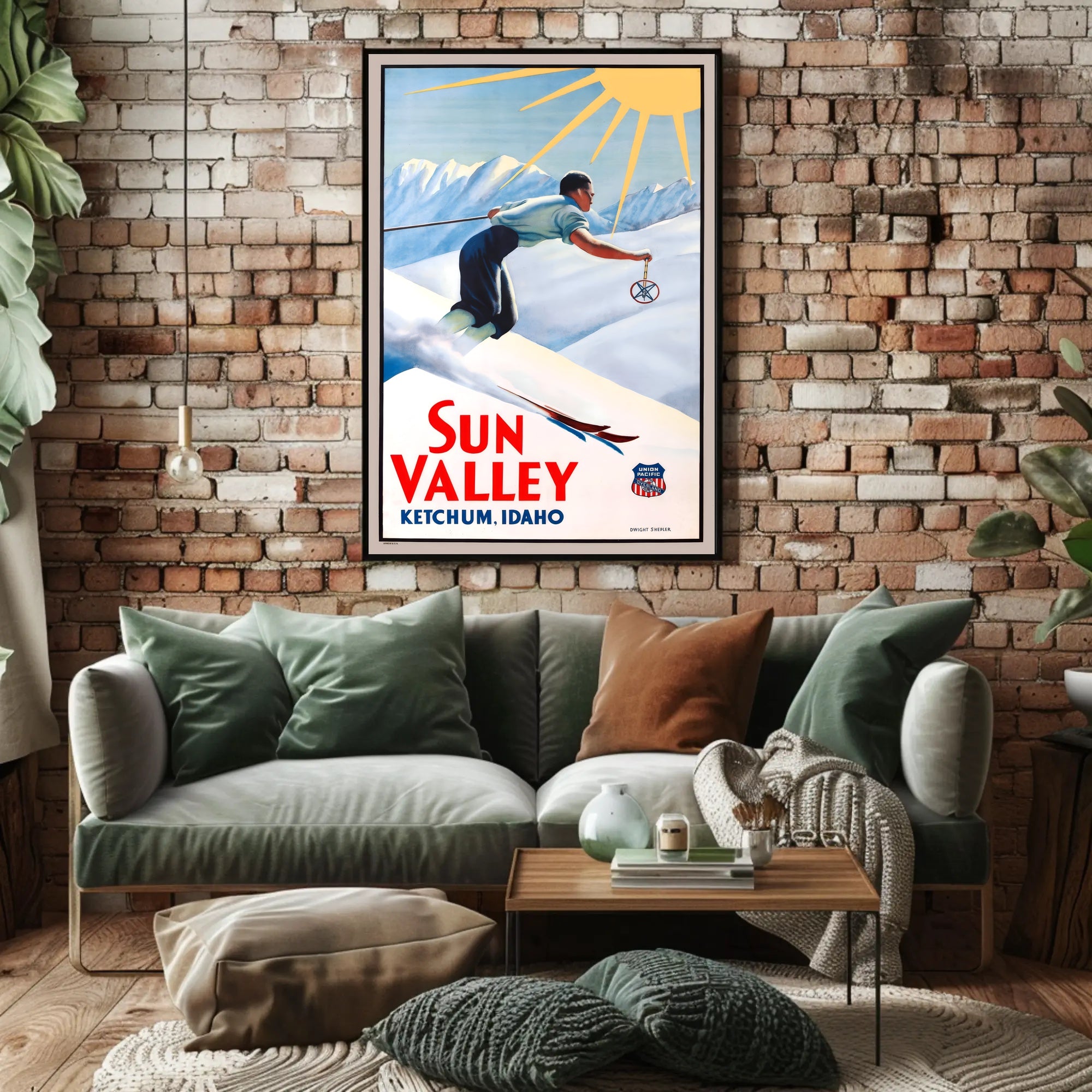 Sun Valley Skiing Adventure Poster PosterGoat