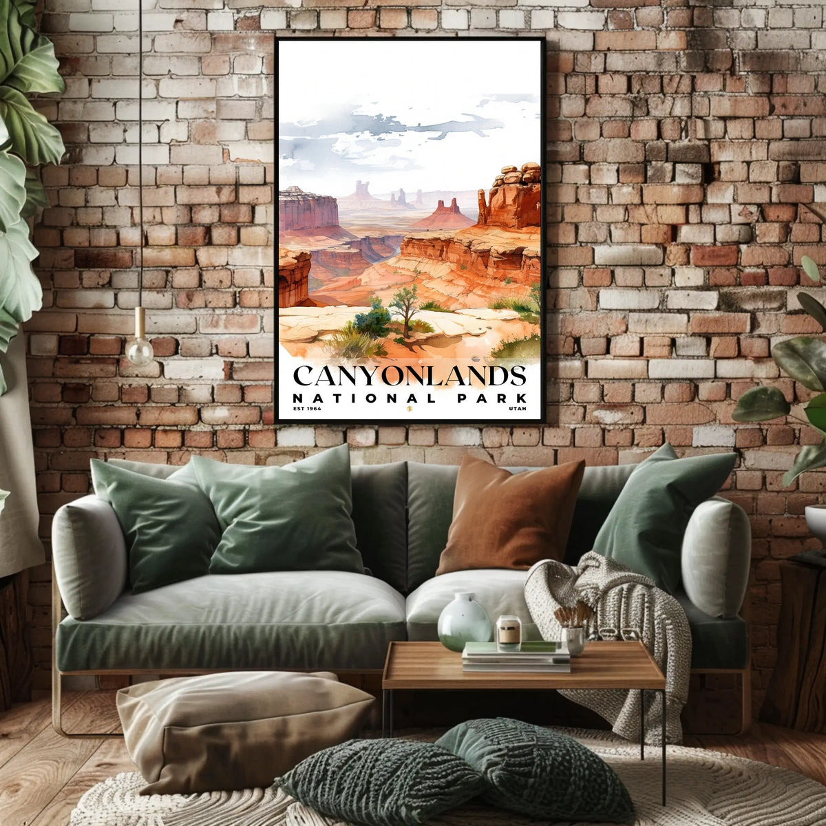 Canyonlands Watercolor Wall Art Poster
