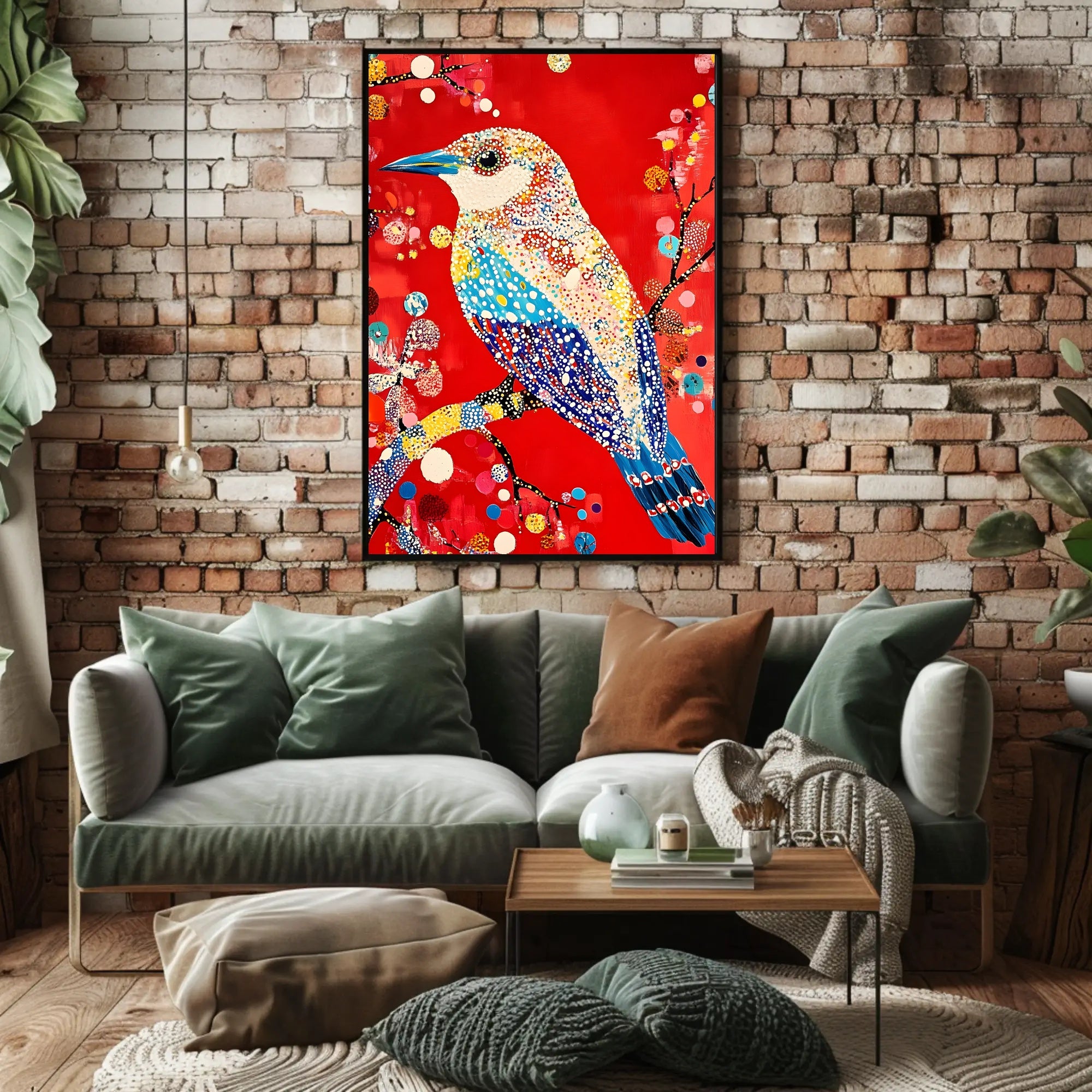 Vibrant Bird Wall Art Poster Decorative Print