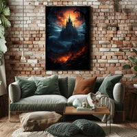 Gothic Castle Dark Fantasy Art Poster Print