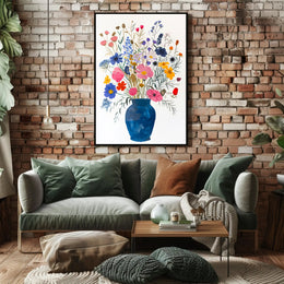 Vibrant Floral Still-Life Illustration Abstract or Artistic Poster PosterGoat