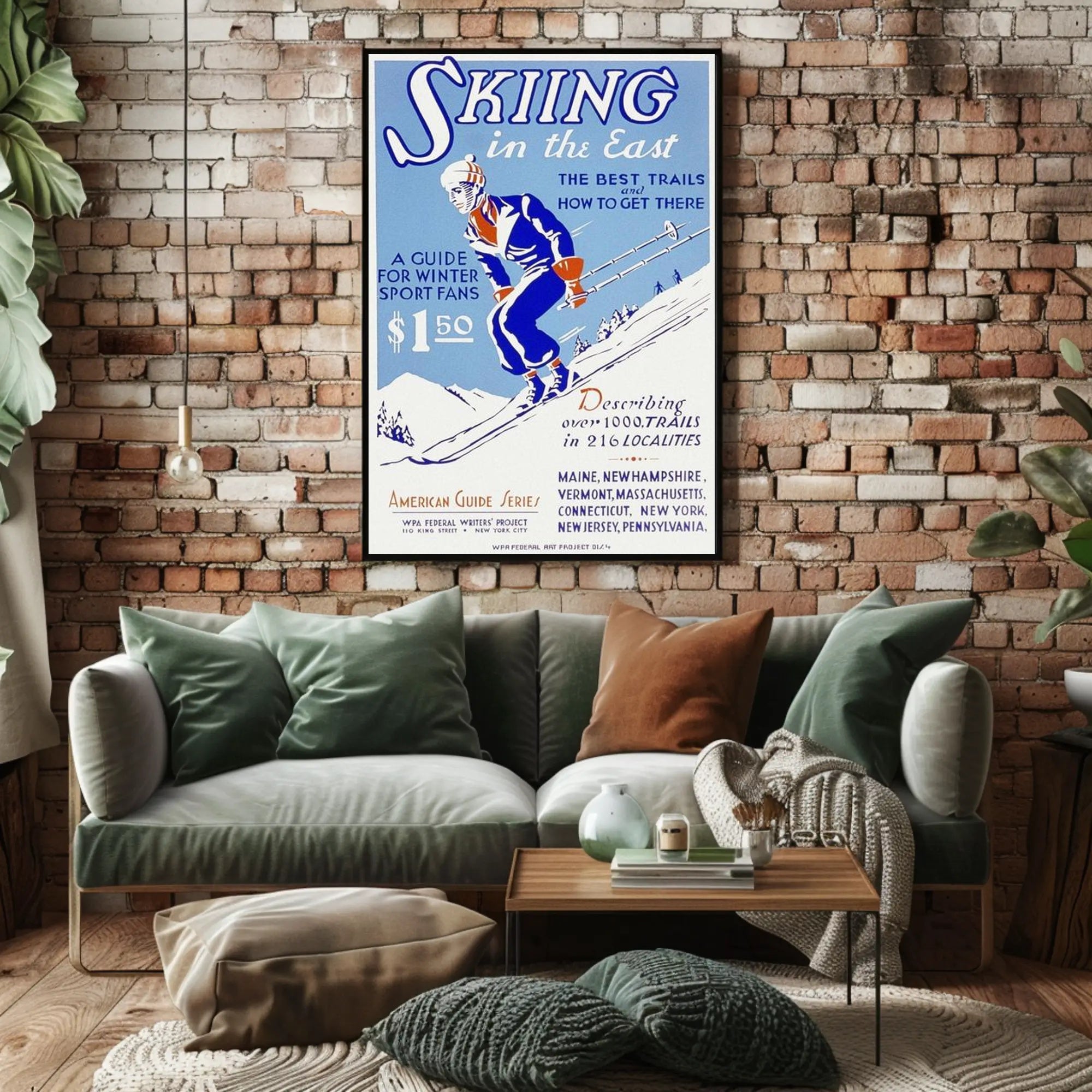 Skiing in the East Poster PosterGoat